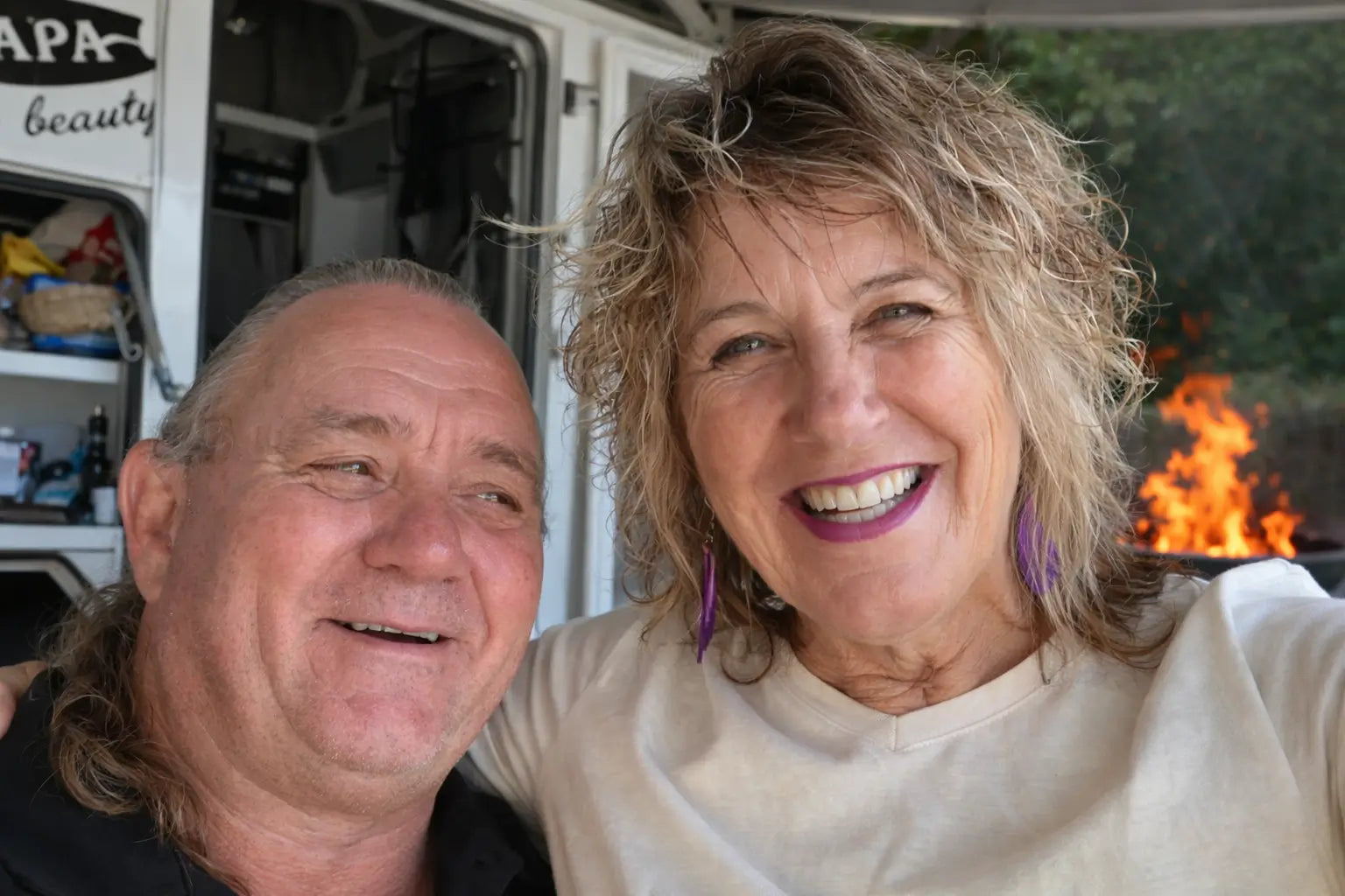 Older couple smiling together, symbolising 51 years of marriage, commitment and enduring love”