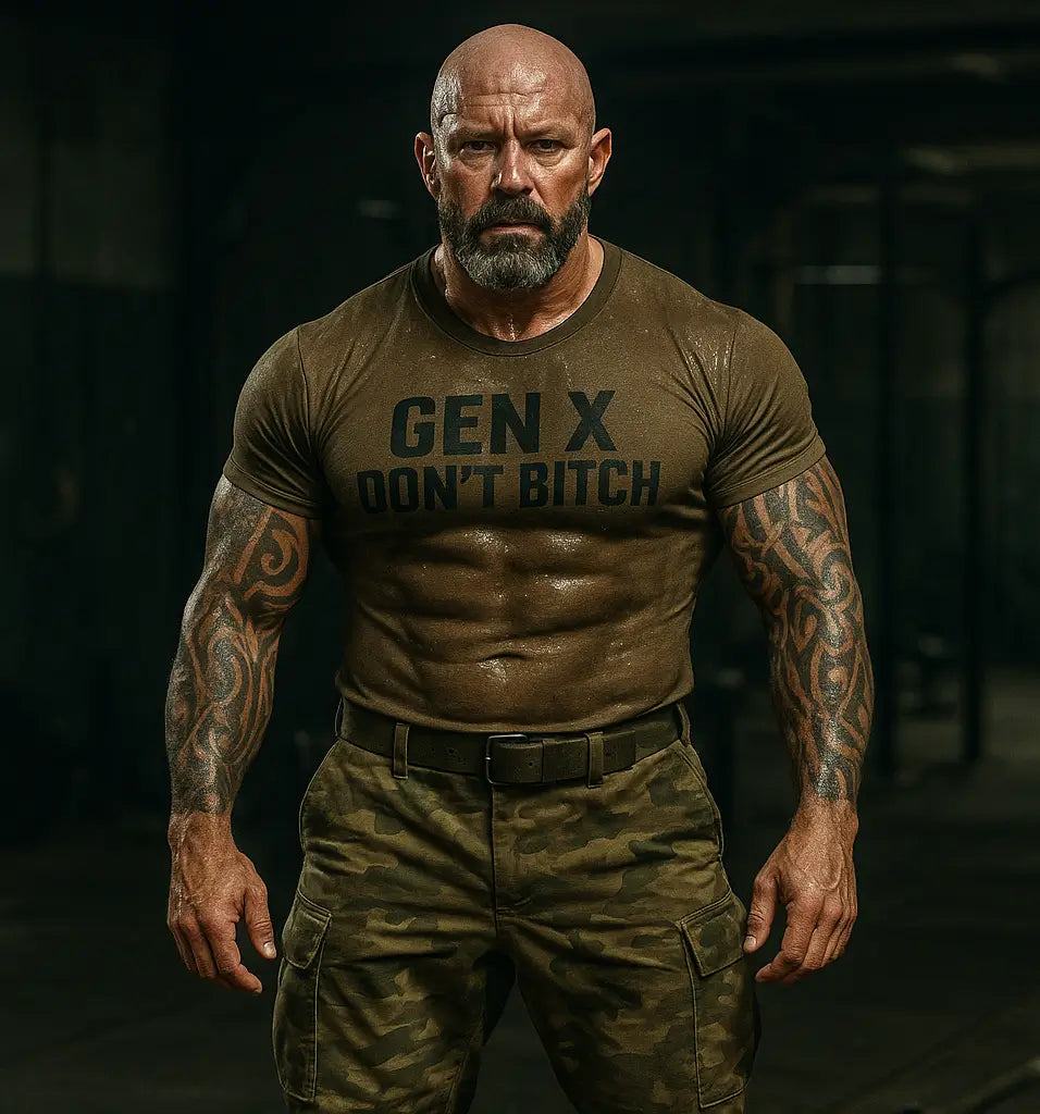 "GEN-X DON'T BITCH" Fitted Men's T-Shirt