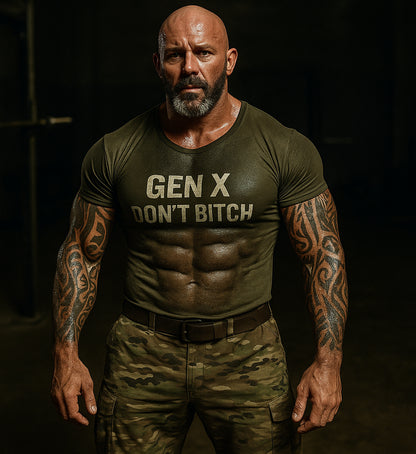 "GEN-X DON'T BITCH" Fitted Men's T-Shirt